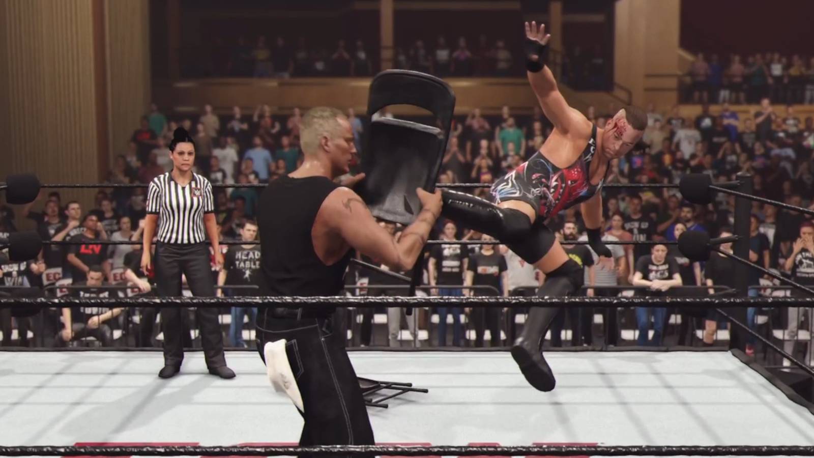 WWE 2K25 RVD hitting the Vandaminator. on The Sandman