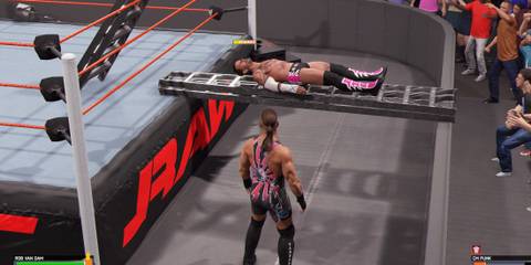 WWE 2K25 RVD places Punk on the bridged ladder