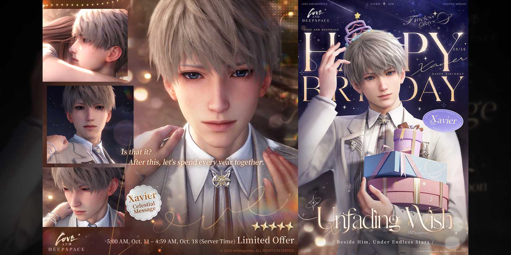 xavier first birthday banner 2 in love and deepspace