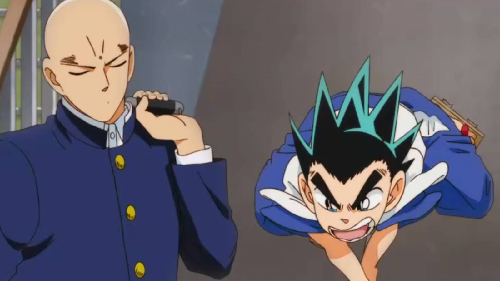 yaiba onimaru stairs fight