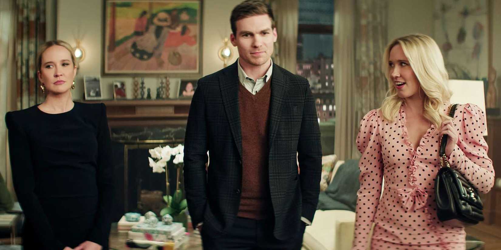 Regan (Anna Camp), Harrison (Pete Ploszek) and Maddie (Anna Camp) on You