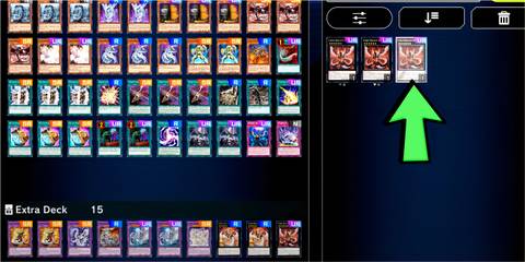Yu-Gi-Oh Master Duel deck screen