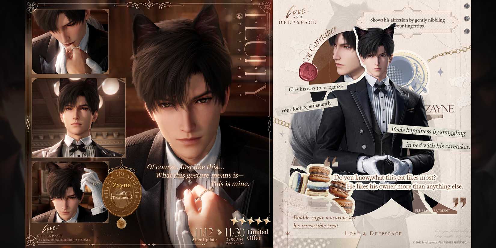 zayne multi banner yes cat caretaker in love and deepspace