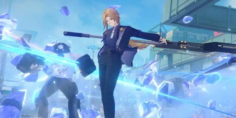 An image from Zenless Zone Zero showing one of Hugo Vlad's attack animations.