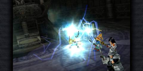 Zidane and Vivi unleashing a dual attack - Final Fantasy 9
