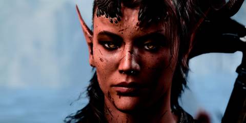 Close up on Karlach in Baldur's Gate 3