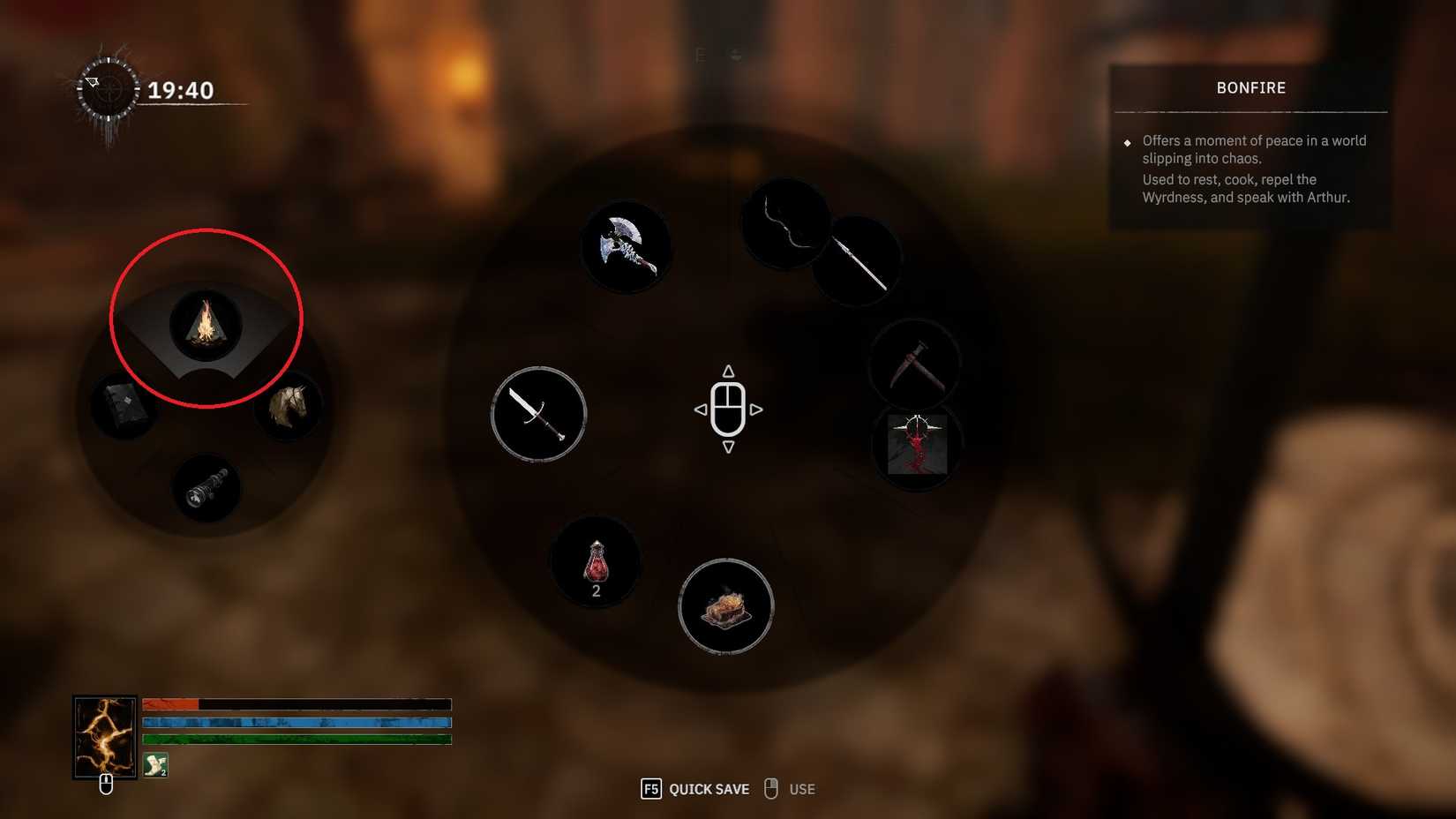 Tainted Grail: The Fall of Avalon camp button