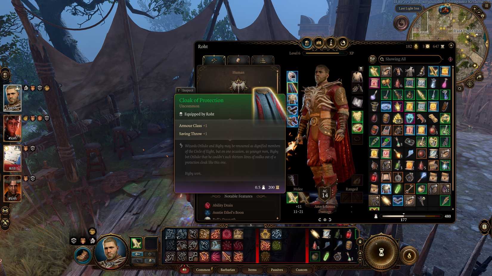 BG3 Cloak of Protection description