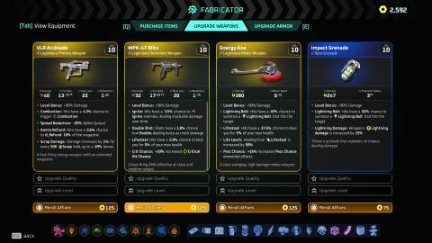 Deadzone Rogue Fire Build Weapons