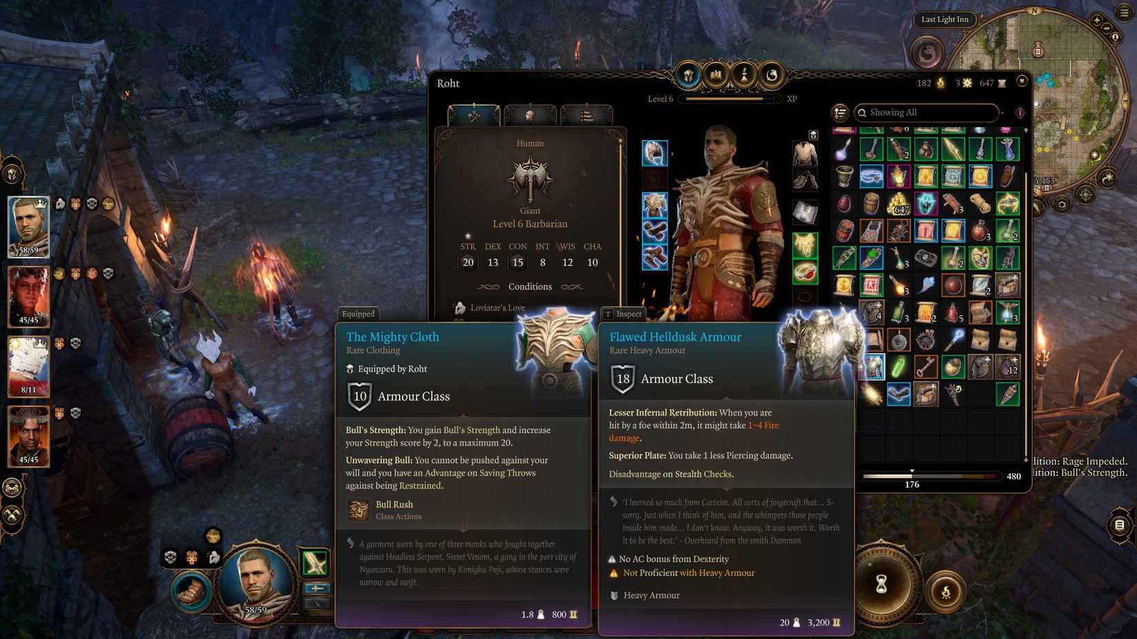 BG3 Flawed Helldusk Armour chestpiece description