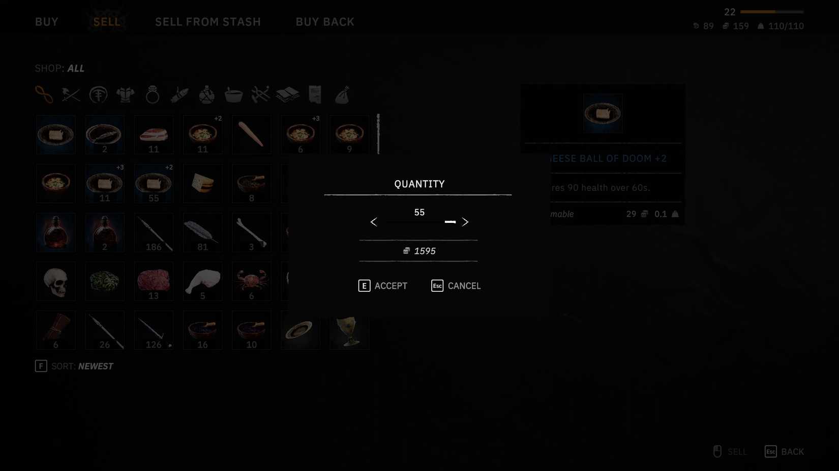 Tainted Grail The Fall of Avalon Cheese Ball selling