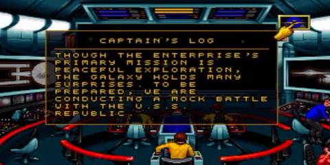 caprain kirk reading the captain's log
