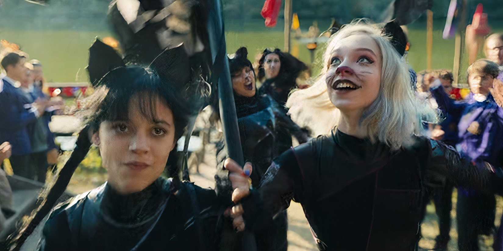 Wednesday and Enid in Wednesday.