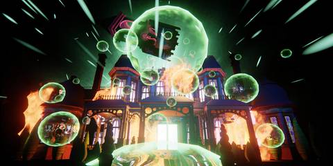 A fiery explosion at Grandmother's house in Albino Lullaby