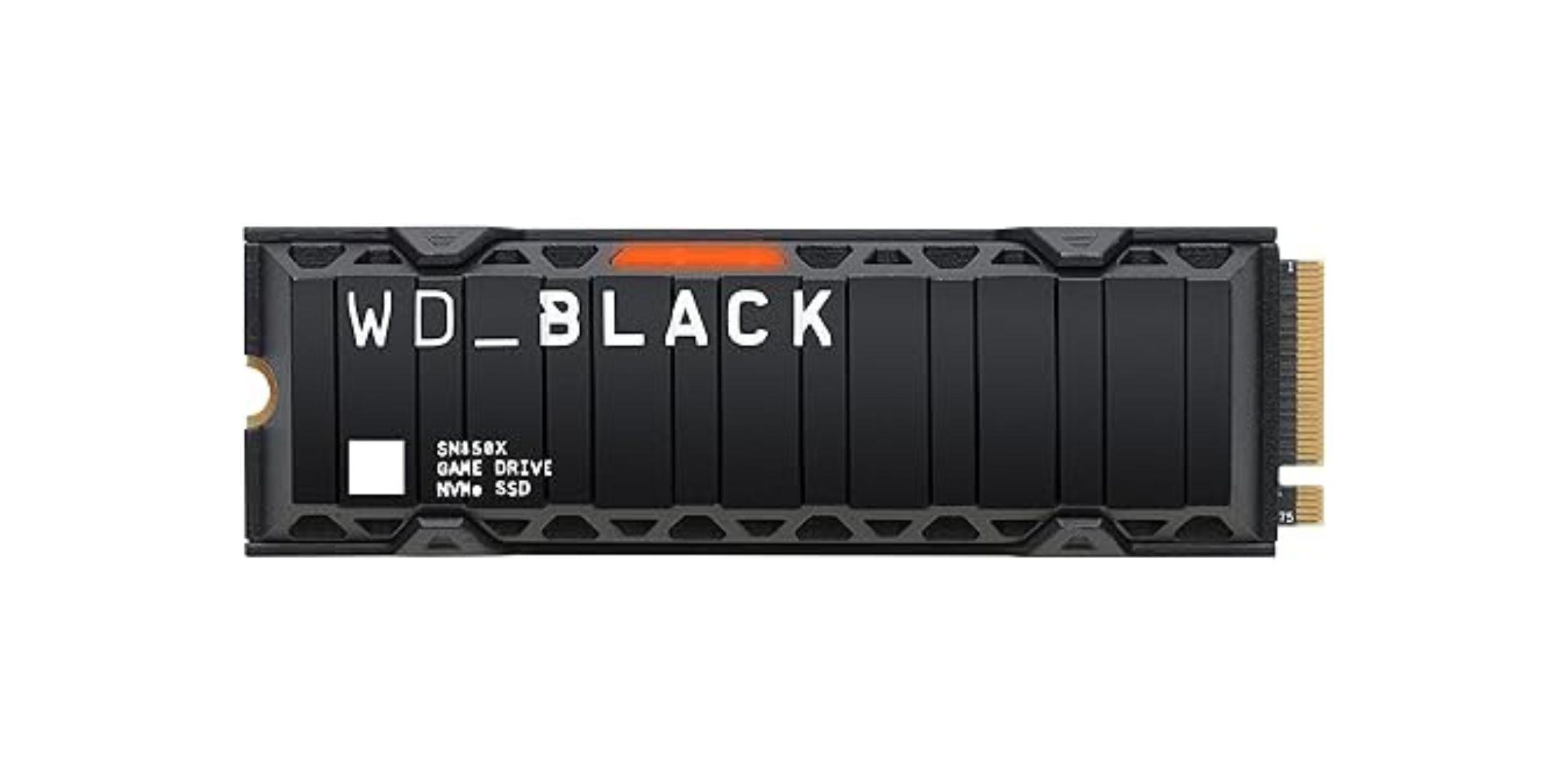 Image of a WD_BLACK SN850X on a white background.