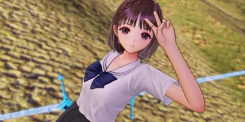 A closeup of a character in Blue Reflection Second Light