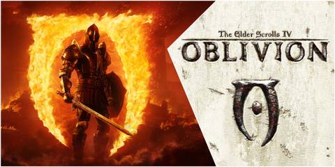 A Collage Of Key Art From Oblivion & Oblivion Remastered Showing The Games' Cover Art