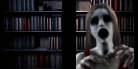 A ghost popping out in Nanashi no Game