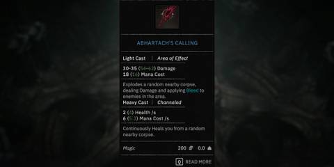 abhartach's calling spell in tainted grail the fall of avalon