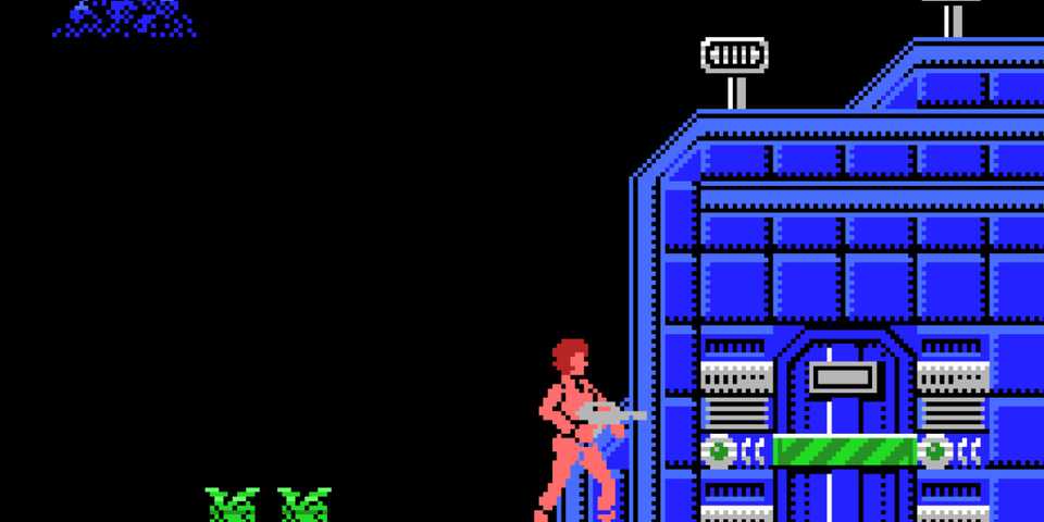 Accessing a door in Aliens Alien 2