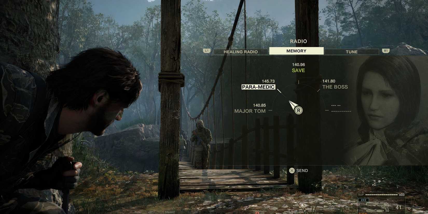 Activating the codec in Metal Gear Solid Delta Snake Eater