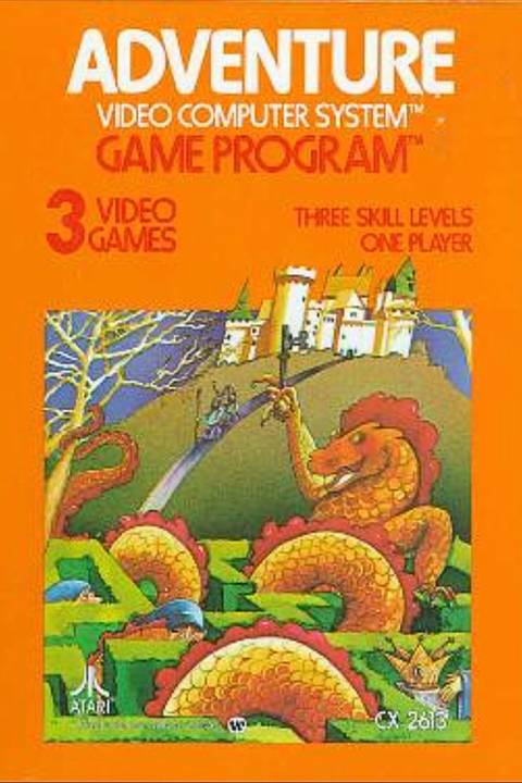 Adventure video game cover art tag