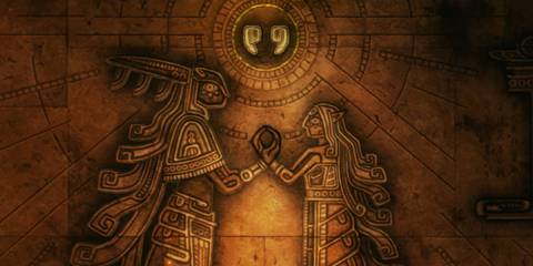 A mural of a Zonai and a Hylian in the trailer for Hyrule Warriors: Age of Imprisonment