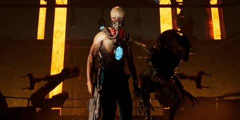 A hive Guardian leading Xenomorphs in Aliens: Dark Descent