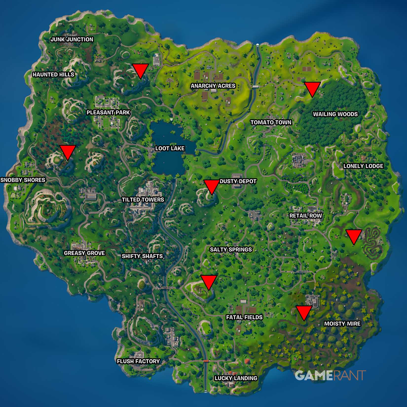 all campsite with telescope locations in Fortnite OG
