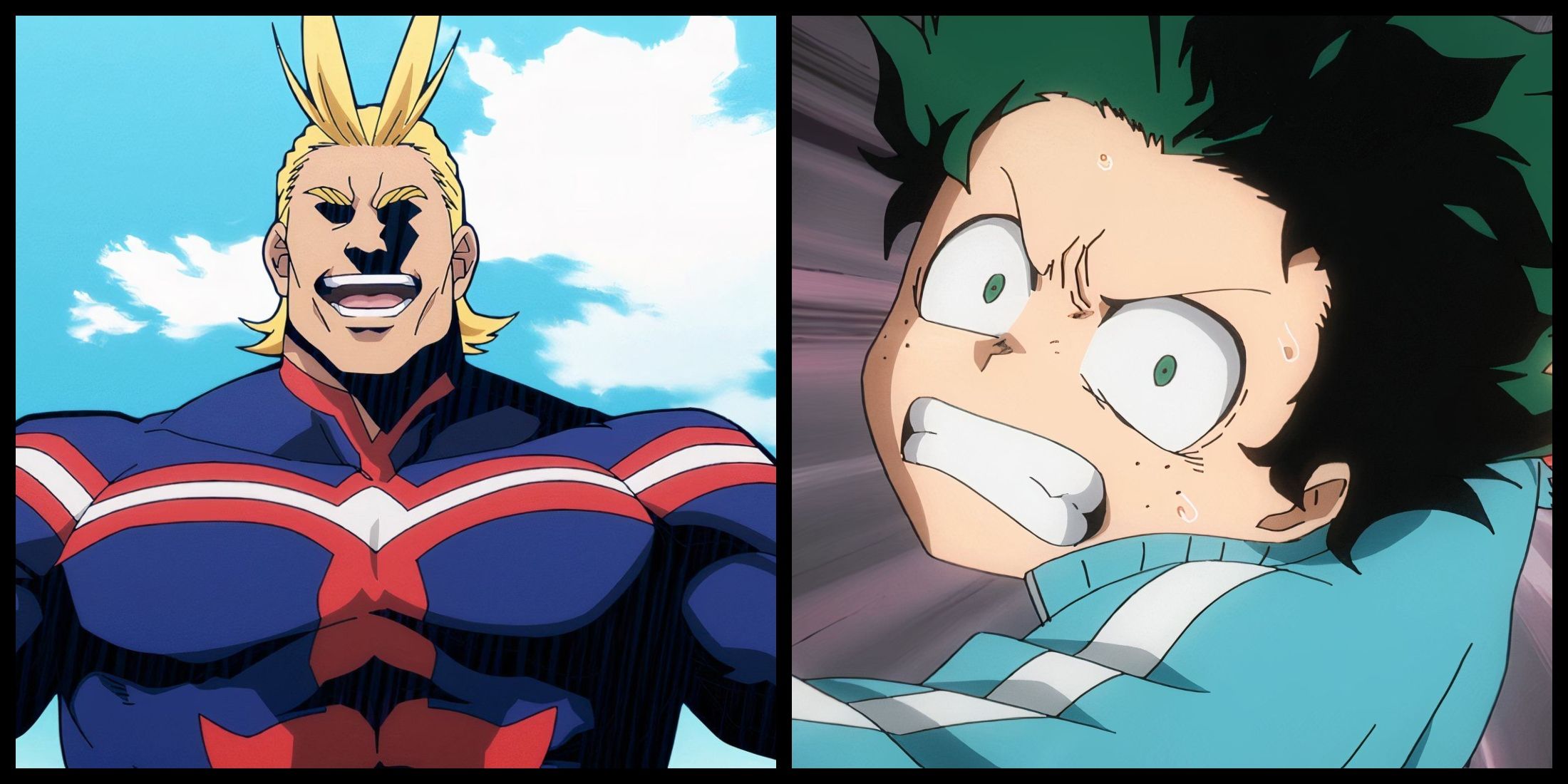 all might and deku collage