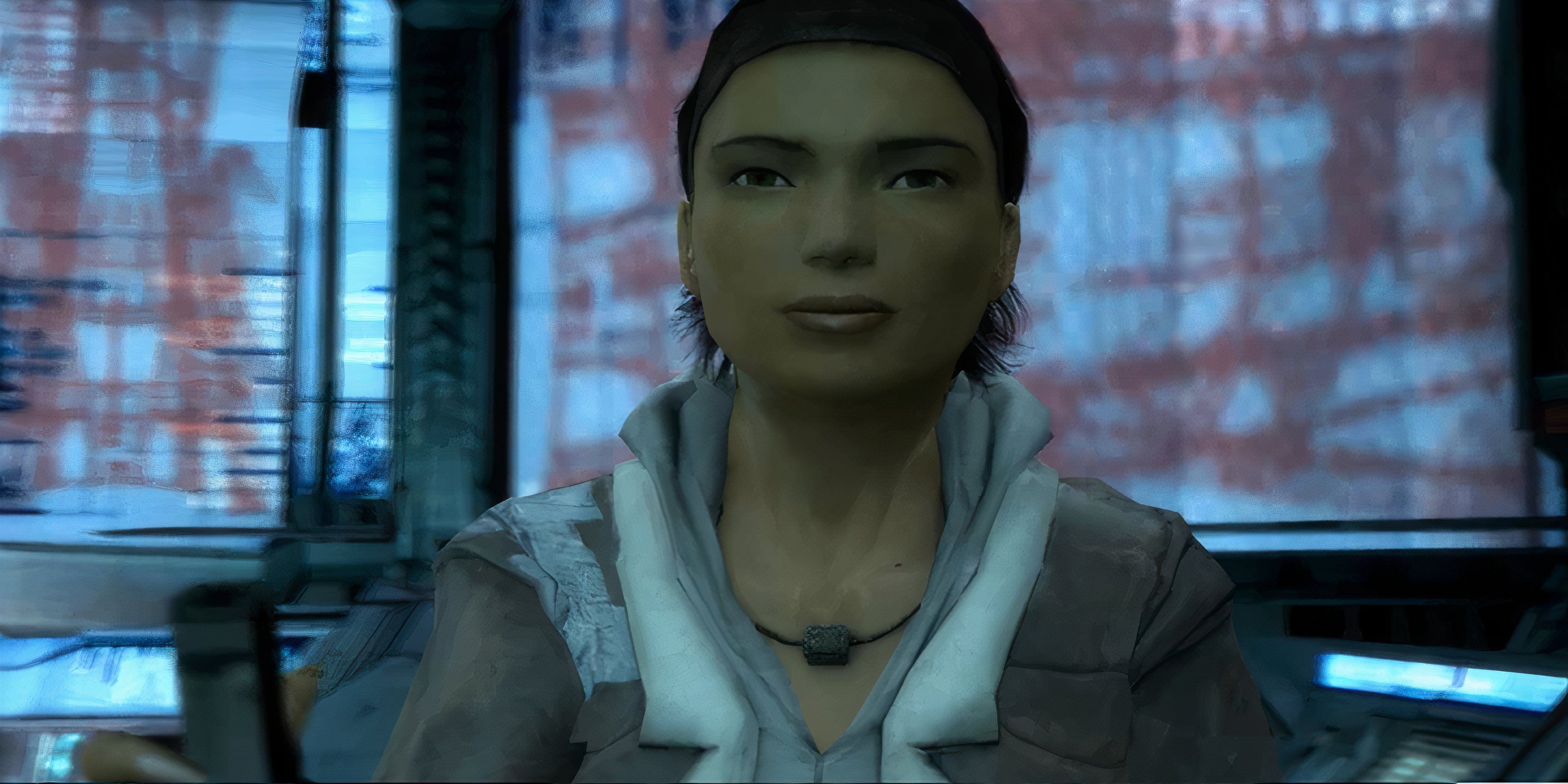 alyx in front of computer monitors