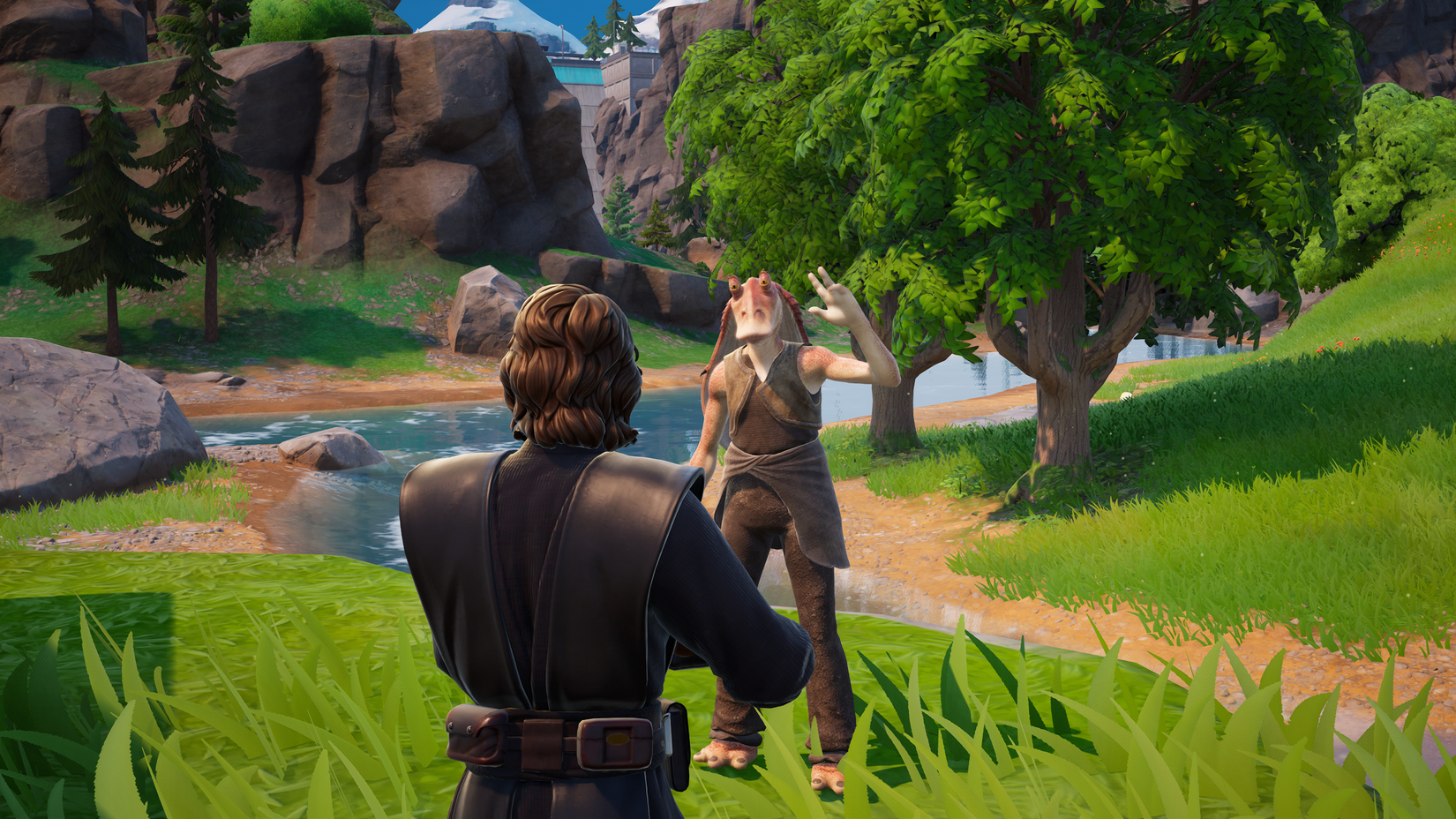 anakin speaks with jar jar binks