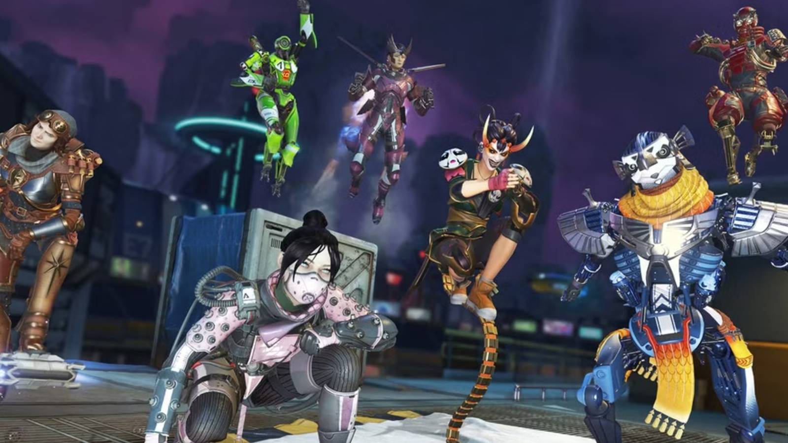 A group of Apex Legends characters