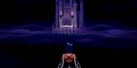 Aqua finds Cinderella's castle inside the Realm of Darkness - Kingdom Hearts: Birth By Sleep
