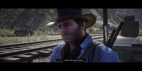 Arthur Morgan talking in Red Dead Redemption 2