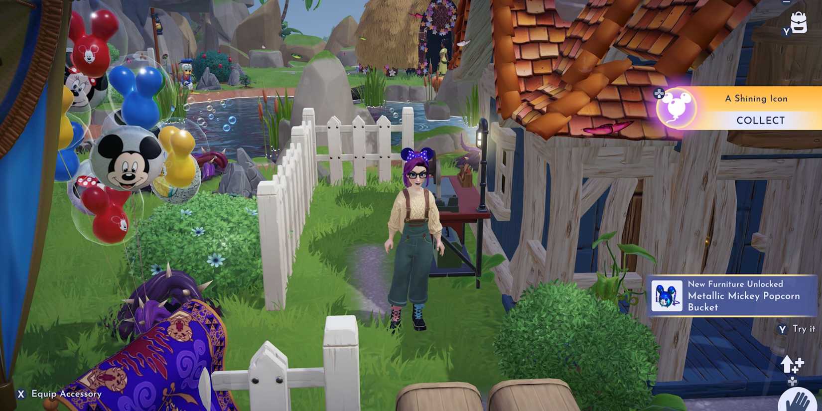 A Shining Icon Village Duty complete in Disney Dreamlight Valley