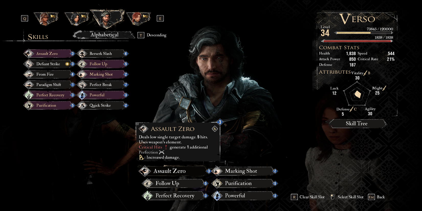 Assault Zero skill used by Verso