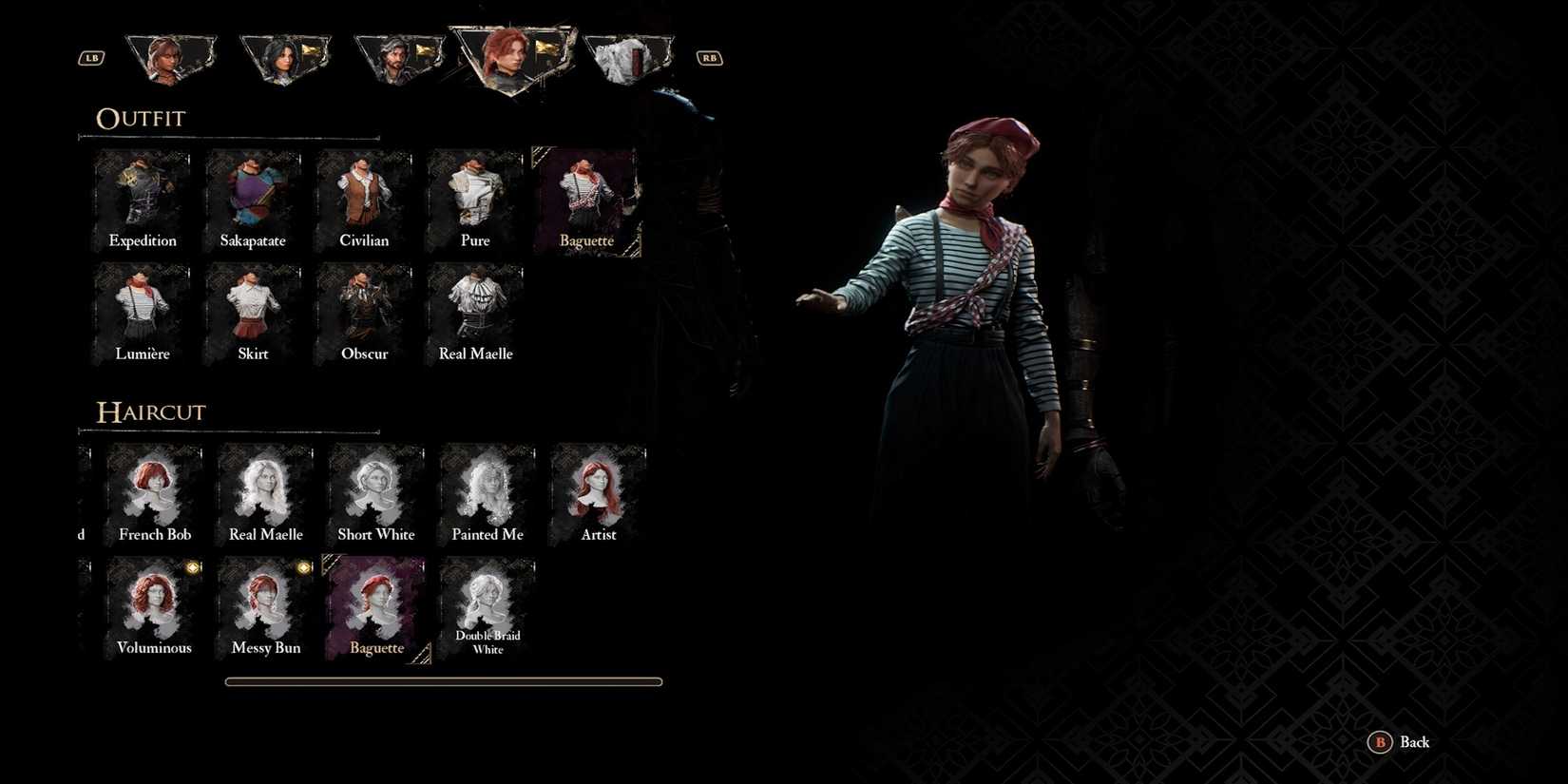 Baguette costume in Clair Obscur Expedition 33