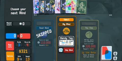 skipping blind for handy tag