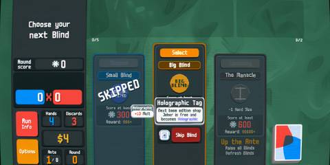 skipping blind for holographic tag