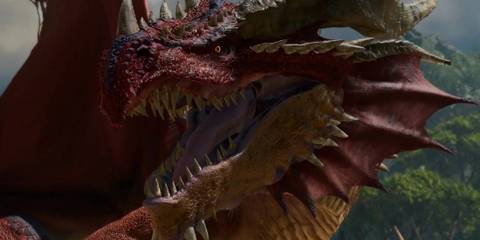 Baldur's Gate 3 red dragon close-up