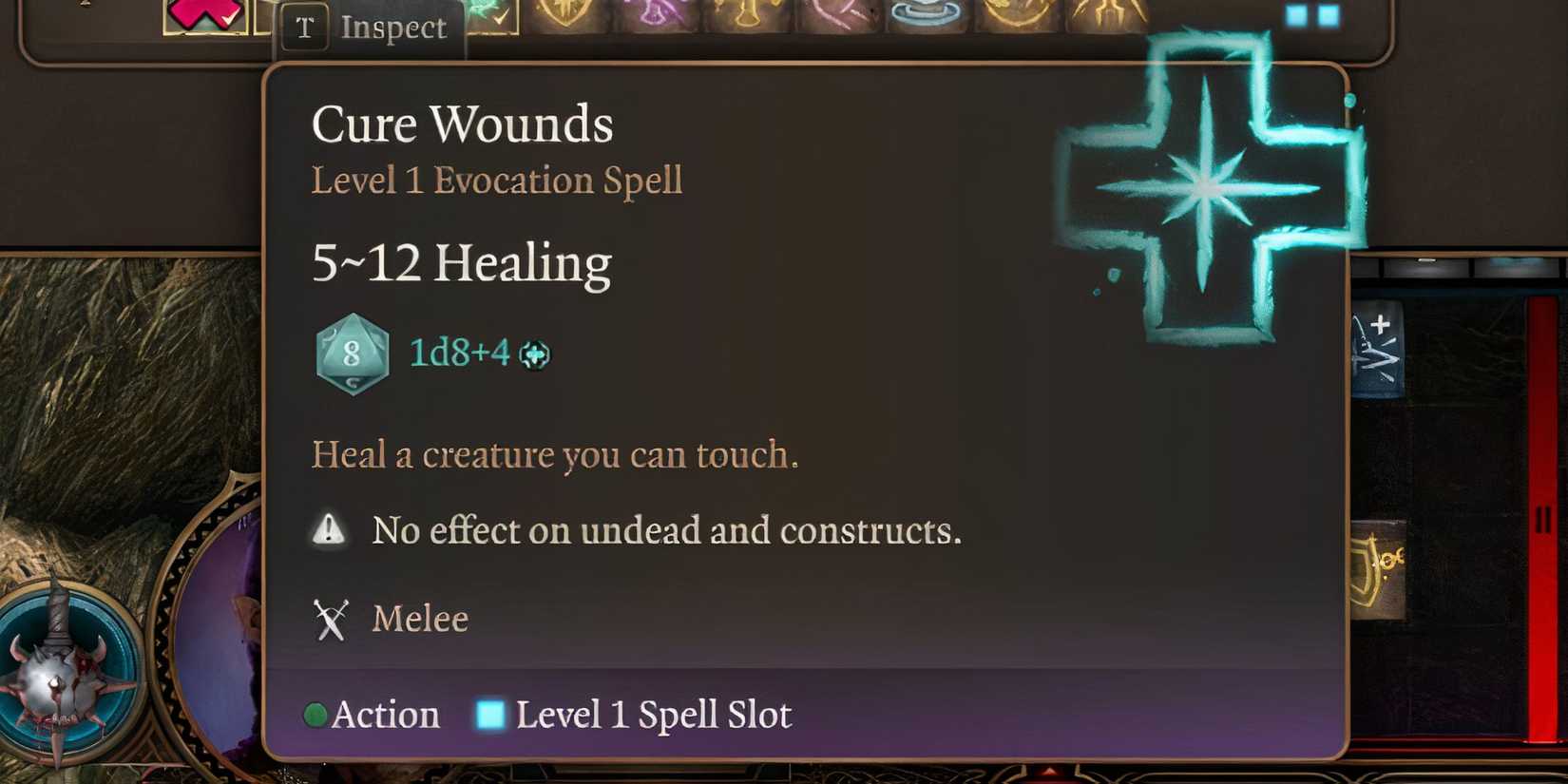 Baldur's Gate 3 cure wounds