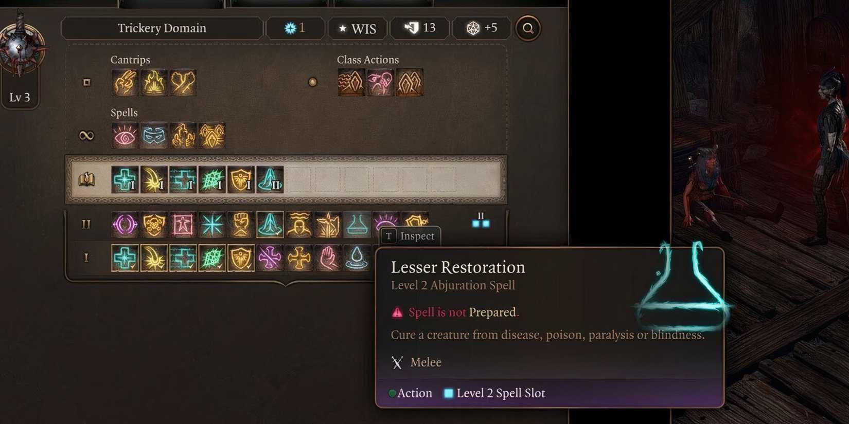 Baldur's Gate 3 Using The Lesser Restoration Spell