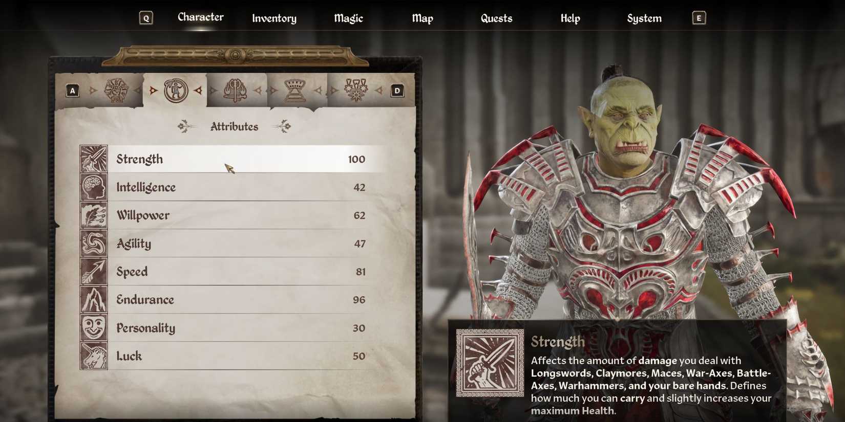 Oblivion Remastered Attributes