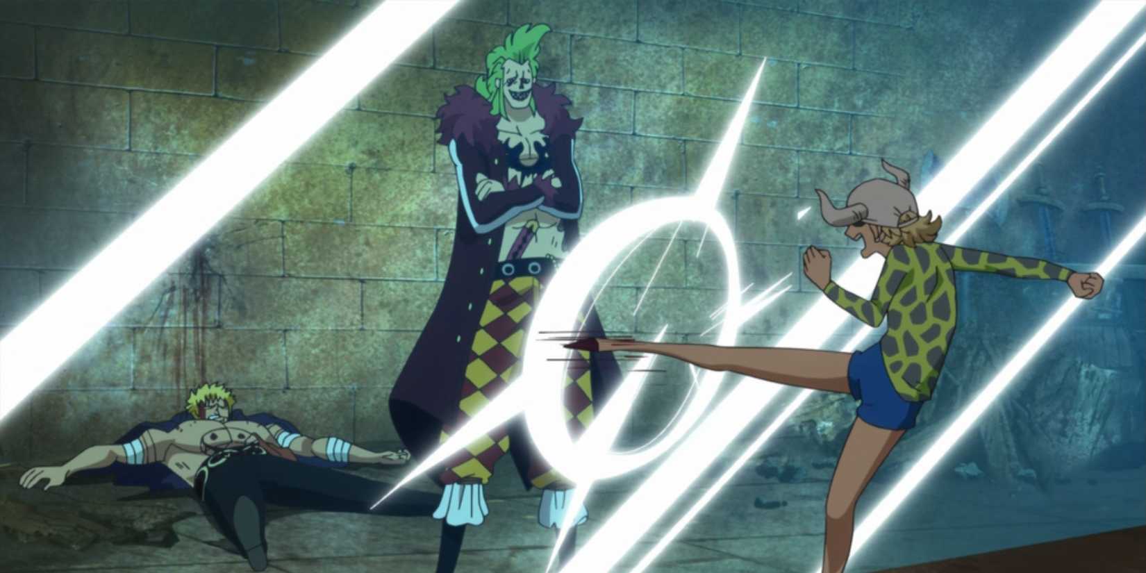 Bartolomeo protects Bellamy from Dellinger - One Piece