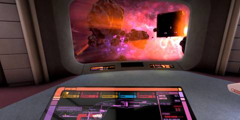 the enterprise-d engaging with the borg in combat