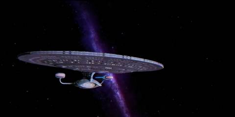 the enterprise-d soaring into frame