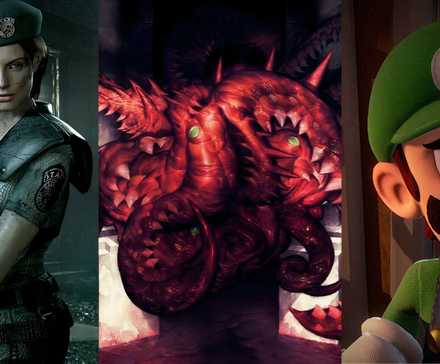Feature image depicting Resident Evil, Carrion, and Luigi's Mansion 3