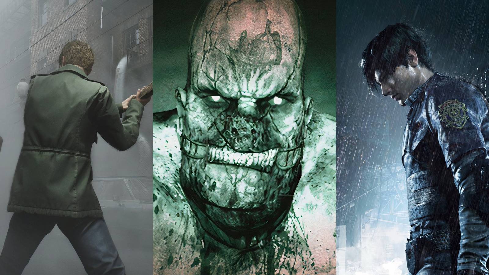 Feature image depicting Silent Hill 2, Outlast, and Resident Evil 2
