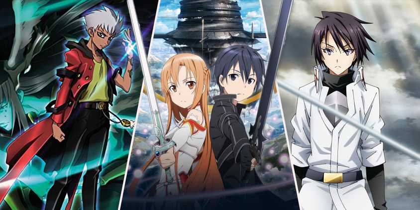 best isekai anime 50 episodes sword art online, kiba, reincarnated as a slime